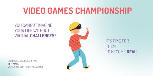 Video Games Championship announcement Image Πρότυπο σχεδίασης