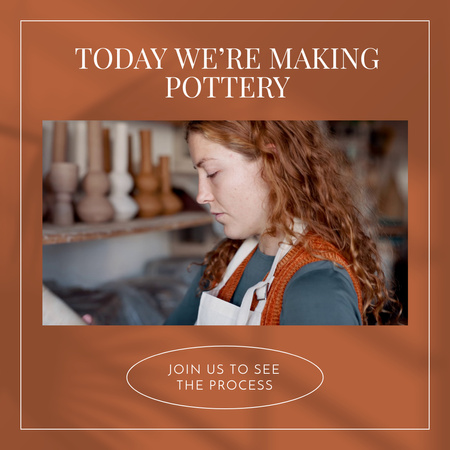Local Pottery Showing Work Process For Customers Animated Post Design Template