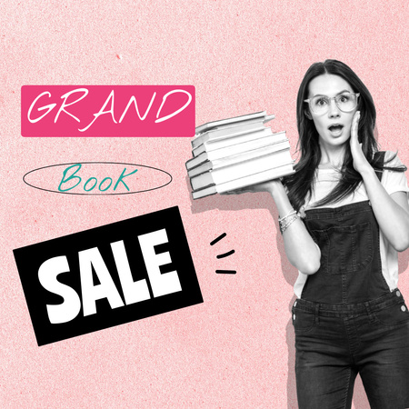 Thought-provoking Sale Announcement for Books Instagram Design Template