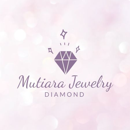 Jewelry Store Ad with Diamond Logo Modelo de Design
