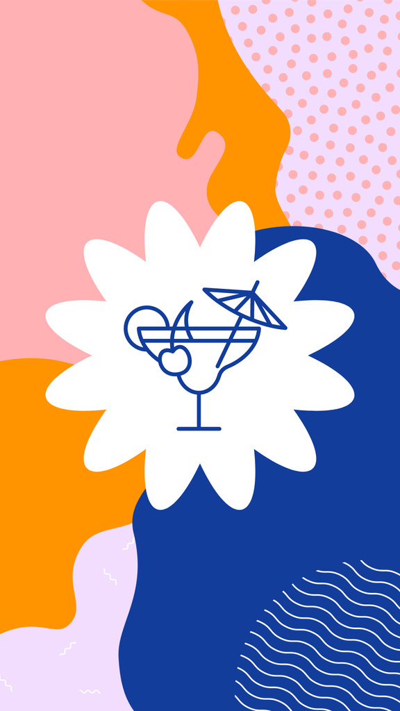 Illustration of Summer Cocktail Instagram Highlight Cover – шаблон для дизайна