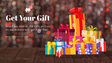 Template di design Stack of gift boxes Full HD video