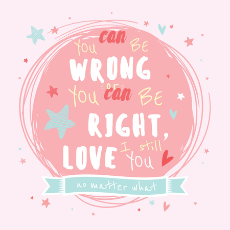Platilla de diseño Love Quote Circle Drawing in Pink Instagram