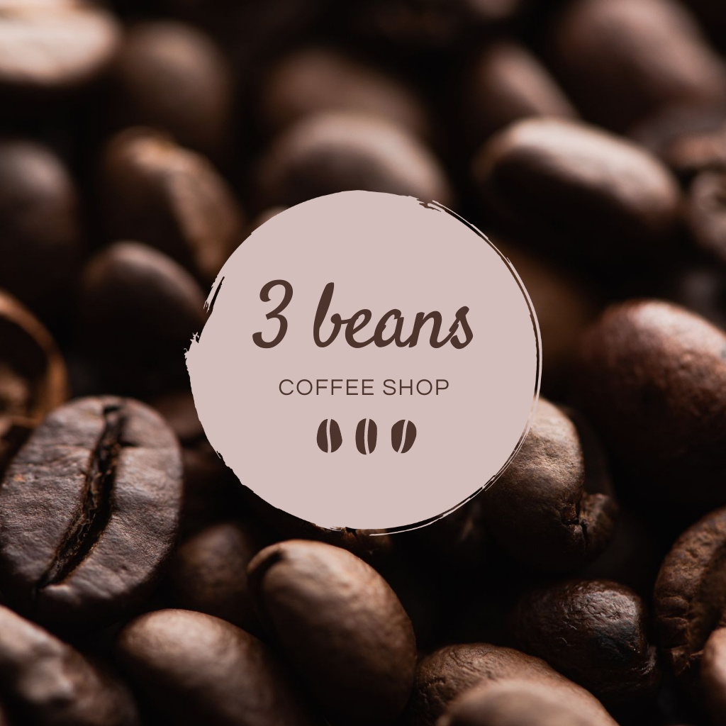 Coffee Beans of Cafe's Ad Logo Modelo de Design