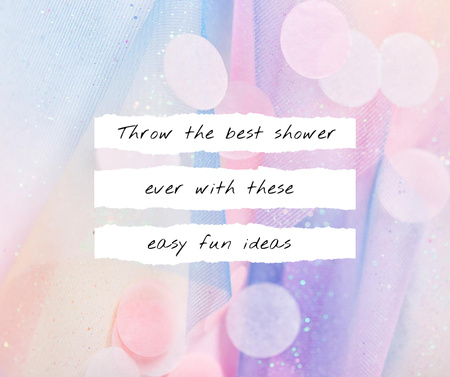 Designvorlage Baby Shower Ideas ad on Bright Texture für Facebook
