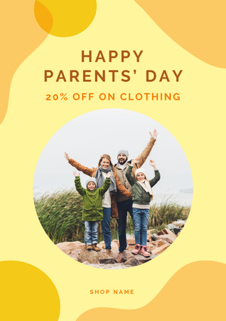 Parent's Day Clothing Sale Poster Design Template