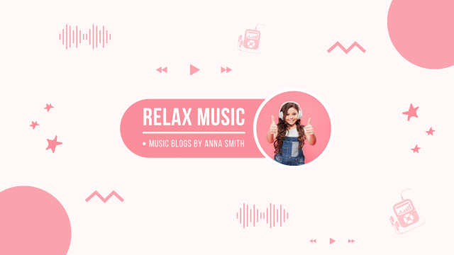 Blog with Relax Music Youtubeデザインテンプレート