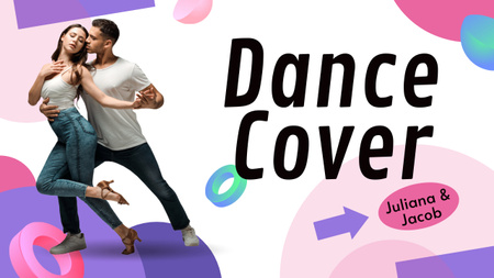 Ad of Dance Classes with Passionate Couple Youtube Thumbnail Design Template