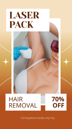 Discount on Full Package Laser Hair Removal Services Instagram Story Design Template