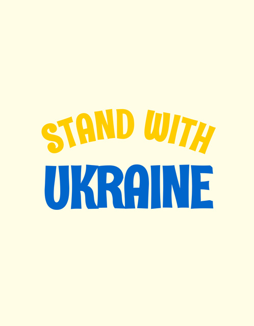 Stand with Ukraine T-Shirt Design Template
