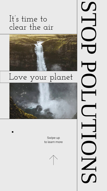 Template di design Time to Take Care of Planet's Environment Instagram Video Story