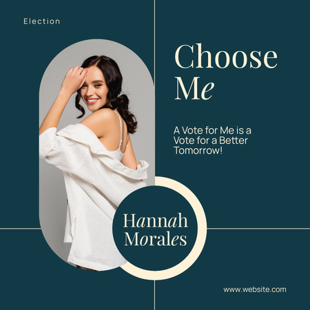 Vote for Stylish Woman Instagram Design Template