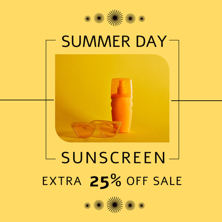 Sunscreens Sale Yellow Instagram Design Template