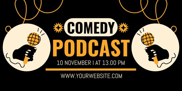 Plantilla de diseño de Offer Comedy Podcast on Black Twitter 