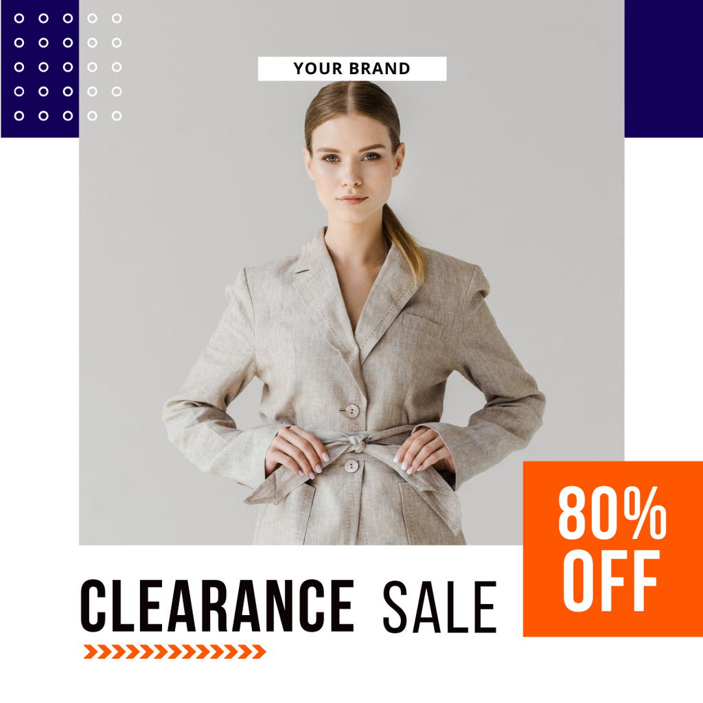 Clearance Fashion Sale Instagram Post Instagramデザインテンプレート