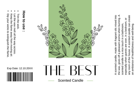 Scented Flower Candle Label Design Template