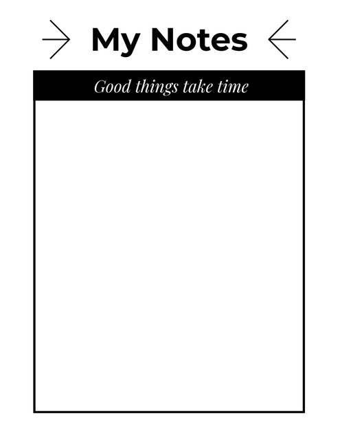 Template di design Simple Minimalist Daily Planner in White Notepad 107x139mm