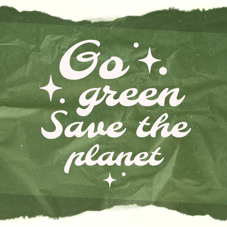 Zöld életmód koncepció Motiváció a bolygó megmentésére Instagram tervezősablon