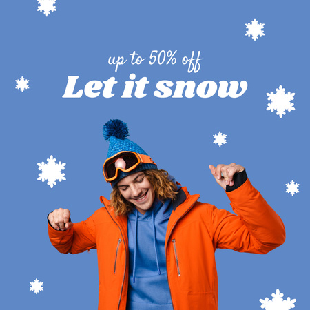 Modèle de visuel Winter Discount Sale Offer - Instagram
