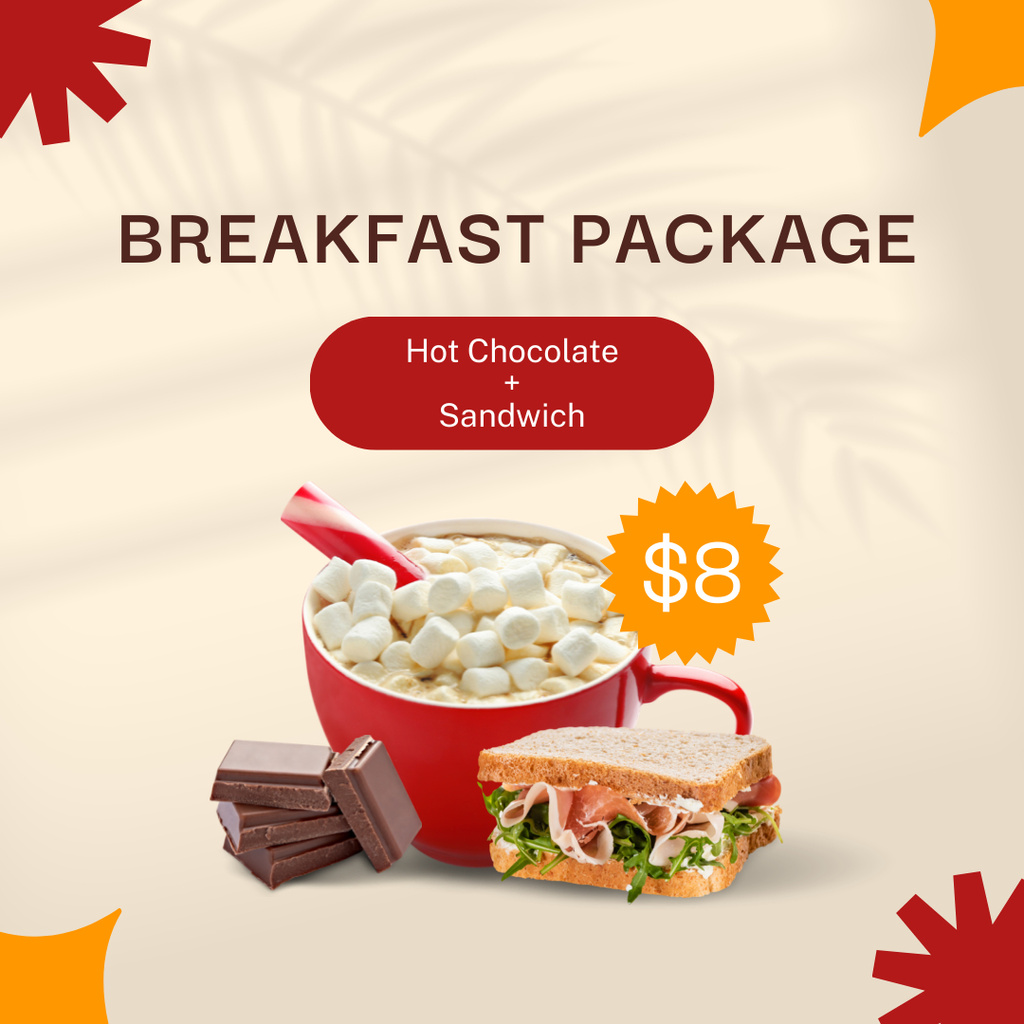 Breakfast Package Discount Offer Instagramデザインテンプレート