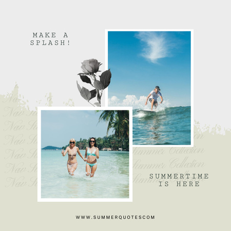 Summertime Vacation Memories Instagram Design Template