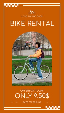 Modèle de visuel Remise sur les services de partage de vélos - Instagram Story