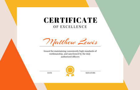 Szablon projektu Award for Achievements in Work Certificate 5.5x8.5in