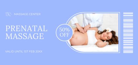 Prenatal Massage Discount Offer at Half Price Coupon Din Large Design Template