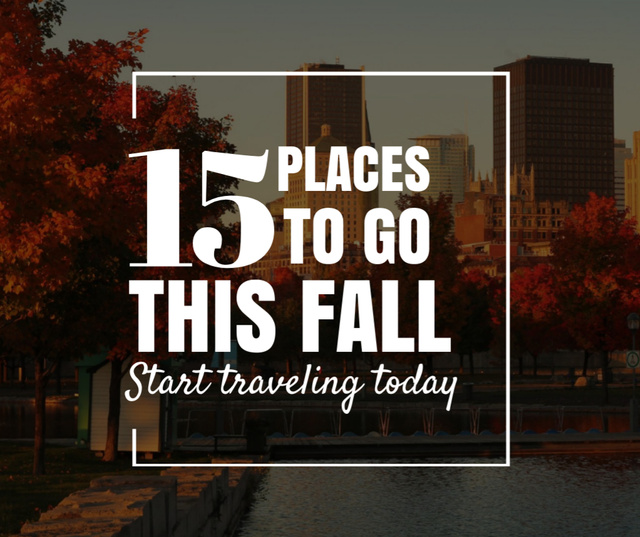 Ontwerpsjabloon van Facebook van Autumn Season in City Inspiration