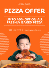 Baked Saucy Pizza With Discount Offer In Pizzeria