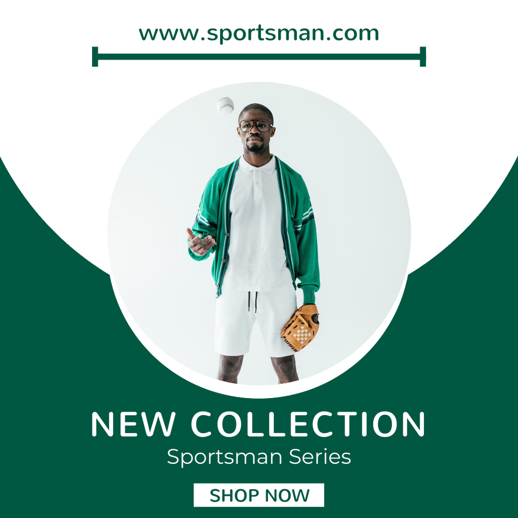 Ontwerpsjabloon van Instagram van Men's Sportswear Ad