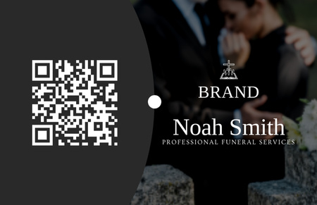 Professional Funeral Services Ad Business Card 85x55mm Design Template