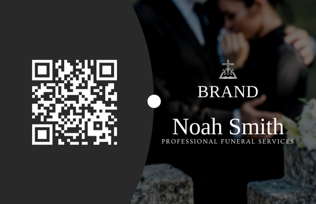 Modèle de visuel Professional Funeral Services Ad - Business Card 85x55mm
