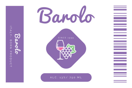 Italian Wine Retail Label Design Template