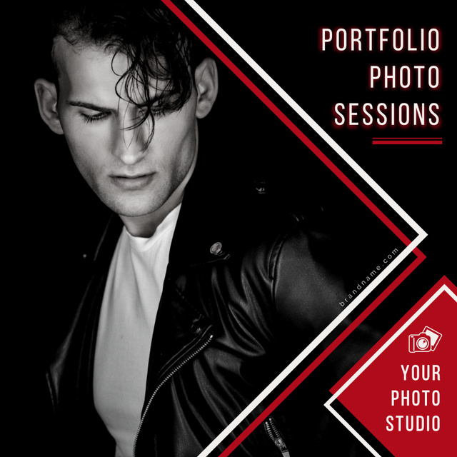 Portfolio Photo Session From Photo Studio Instagram Šablona návrhu