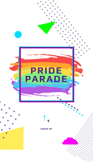 Template di design LGBT pride parade announcement Instagram Story