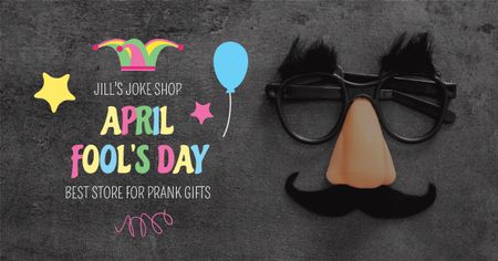 Jill's Joke shop for April Fools Day Facebook AD Design Template