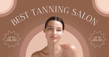 Plantilla de diseño de Descuentos en servicios en Best Tanning Salon Facebook AD 