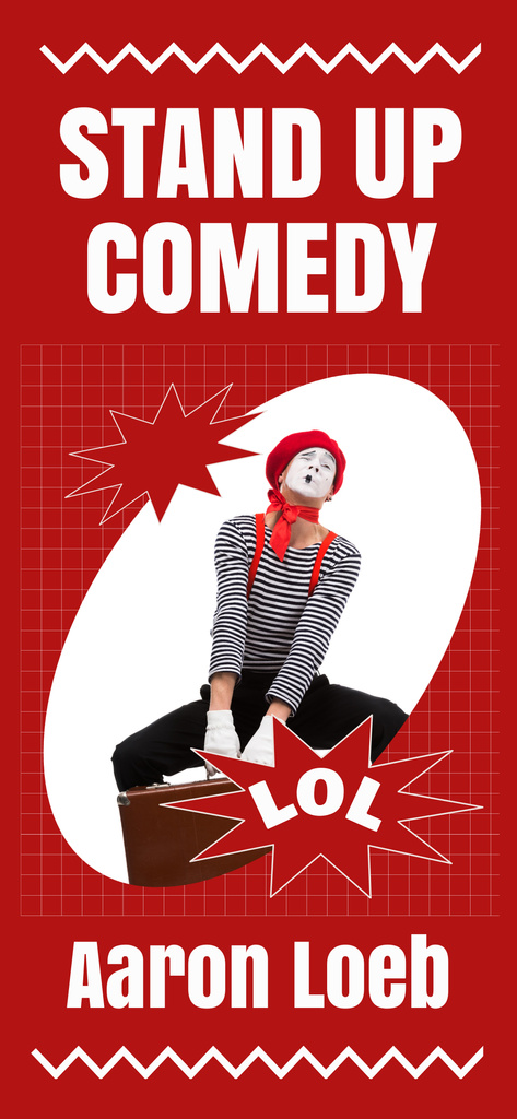 Stand-up Show with Pantomime Performance Snapchat Geofilterデザインテンプレート