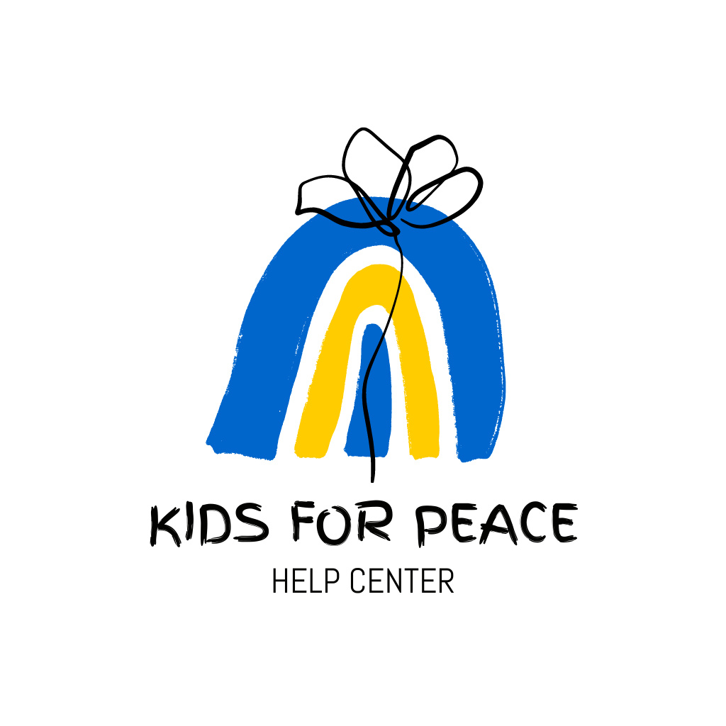 Plantilla de diseño de Peace in Ukraine Logo 