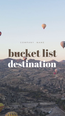 Travel Tour Offer with Hot Air Balloons TikTok Video Design Template