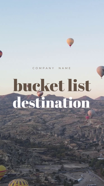 Template di design Travel Tour Offer with Hot Air Balloons TikTok Video