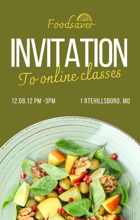 Healthy Nutritional Classes Announcement Invitation 4.6x7.2in Design Template