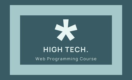 Web Programming Course Promotion Business Card 91x55mm tervezősablon