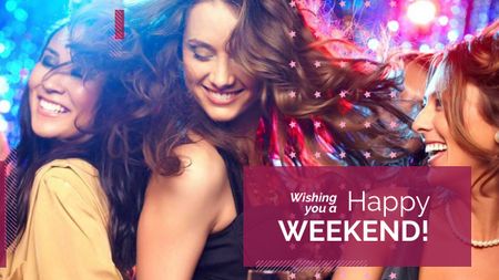 Weekend Party Women Dancing in Club Title Design Template