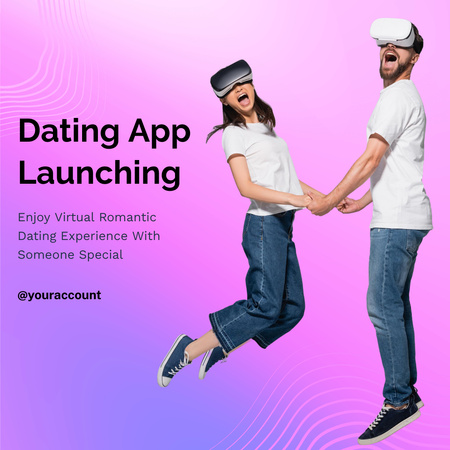 Designvorlage Dating App Launching  für Instagram