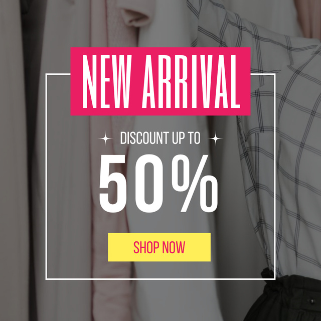 New Arrival of Clothes to Shop Instagram Design Template