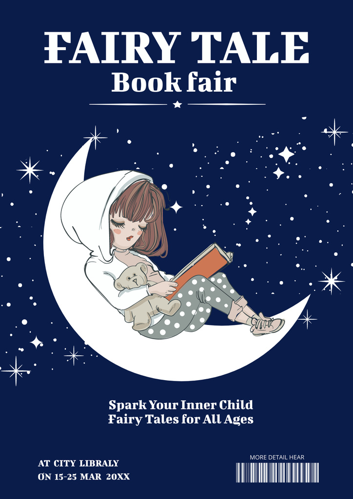 Designvorlage Fairy Tale Books Fair für Poster