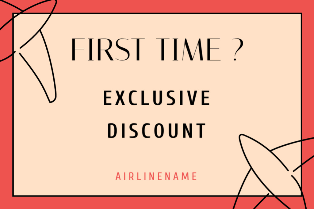 Special Offer from Airlines Company Gift Certificate tervezősablon
