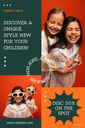 Pre-owned clothes for children Pinterest Design Template